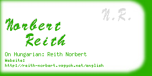norbert reith business card